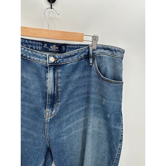 Hollister Ultra High-Rise Dad Denim Jeans Medium Wash Womens Plus Size 21R - Picture 4 of 8